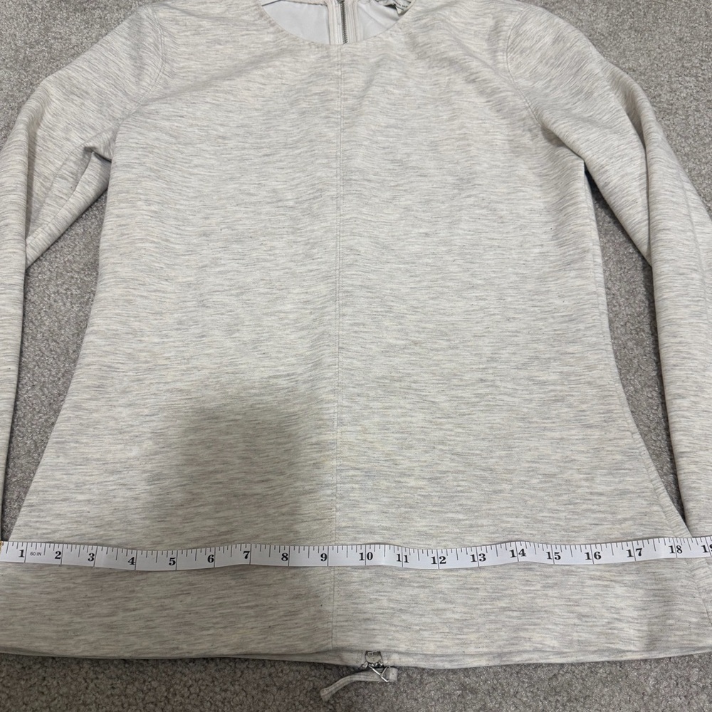 Club Monaco Back Zip Top in Oat Cream - Picture 3 of 4